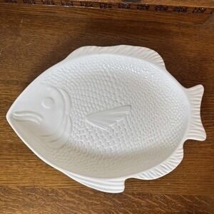 Vintage Whittier California Pottery Large Ceramic Fish Platter Vintage 1979